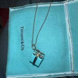 Tiffany blue box charm necklace